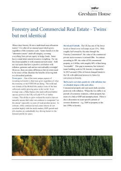 Forestry and Commercial Real Estate