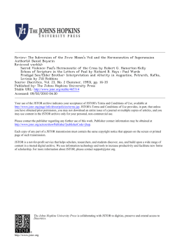 The Subversion of the Jews - Department of Near Eastern Studies