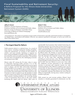Fiscal Sustainability and Retirement Security: A Reform Proposal for
