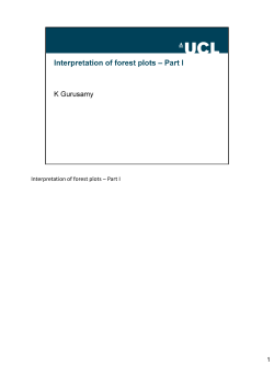 Interpretation of forest plots &ndash; Part I 1