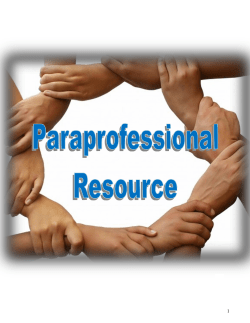 Paraprofessional Handbook