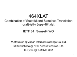 464XLAT : Combination of Stateful and Stateless Translation