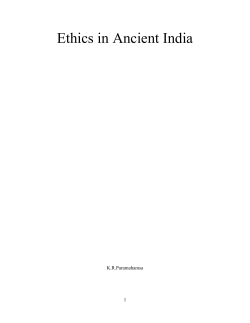 Ethics in Ancient India