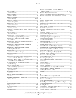 Index 214 - Lord Fairfax Community College