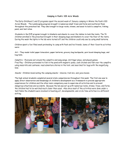 Camping in Pooh`s 100 Acre Woods The Early Childhood I and II