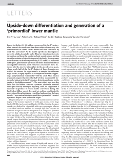 Upside-down differentiation and generation of a `primordial` lower
