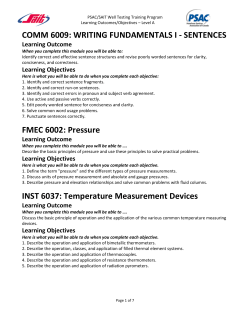 COMM 6009: WRITING FUNDAMENTALS I