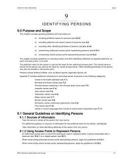 Identifying Persons