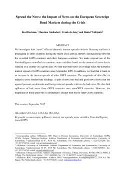 Spread the News: the Impact of News on the European Sovereign