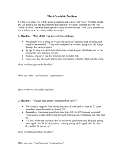 Third-Variable Problem