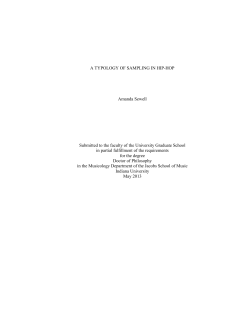 A TYPOLOGY OF SAMPLING IN HIP-HOP Amanda