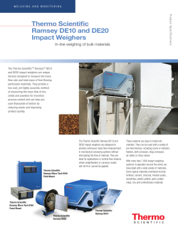 Ramsey DE10 and DE20 Impact Weighers
