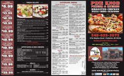 Our Menu - Pine Knob Wine Shoppe