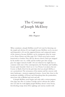 The Courage of Joseph McElroy