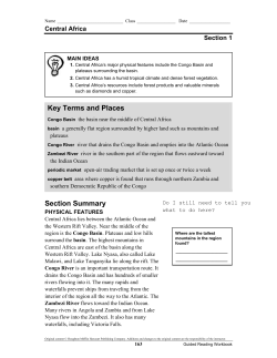Section Summary Key Terms and Places - Mr. Peters` Class