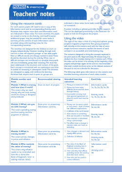 Pounds and Pence - teachers notes