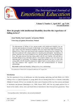 How do people with intellectual disability describe the experience of