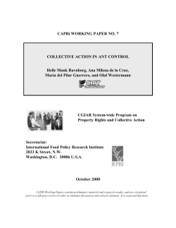 Collective Action in Ant Control