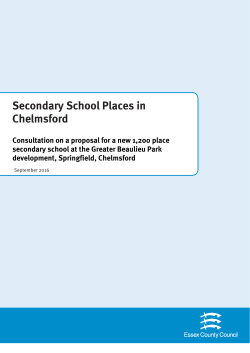Secondary School Places in Chelmsford