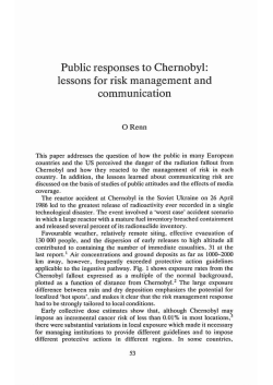Public responses to Chernobyl: lessons for risk management and