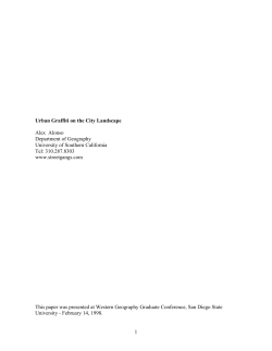 Urban Scribblings on the City Landscape