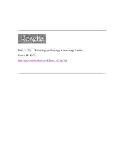 Technology and Ideology in Bronze Age Canaan