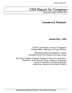 Canada-US Relations - Electronic Privacy Information Center