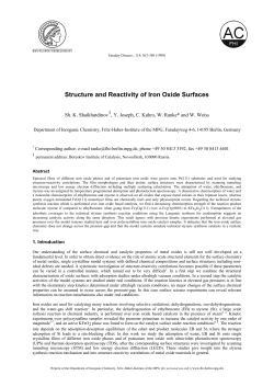 Structure and Reactivity of Iron Oxide Surfaces
