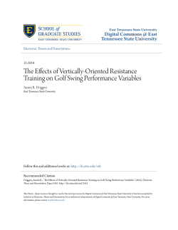 The Effects of Vertically-Oriented Resistance Training on Golf Swing