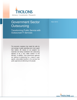 Government Sector Outsourcing