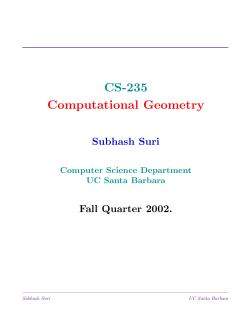 CS-235 Computational Geometry