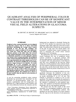 quadrant analysis of peripheral colour contrast thresholds