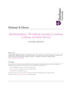Chapter 5 Sweatshops in Buenos Aires - Durham e