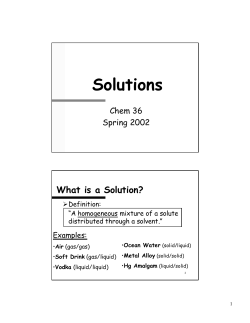 Properties of Solutions