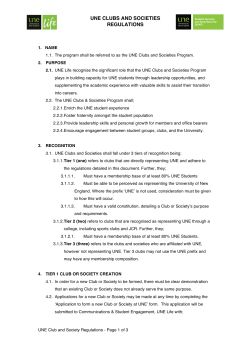 une clubs and societies regulations