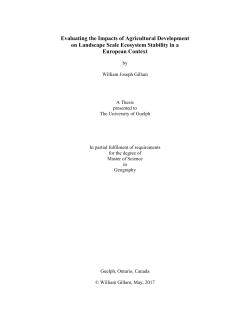 Evaluating the Impacts of Agricultural Development on