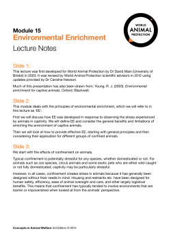 Environmental Enrichment Lecture Notes