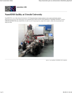 NanoSIMS facility at Utrecht University - nanosims-wiki