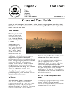 Ozone and Your Health - Kansas Flint Hills Smoke Management
