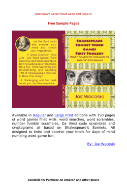 Free Sample Pages - Fun with Shakespeare