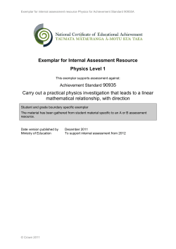 Internal Assessment Resource