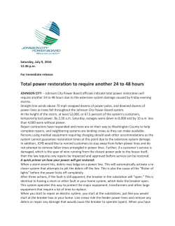 7/9/2016 - Total power restoration to require another 24 to 48 hours
