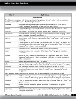 Definitions for Teachers - Beavercreek City School District
