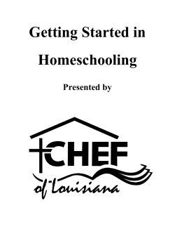 Getting Started in Homeschooling