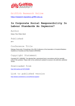 Is Corporate Social Responsibility In Labour Standards An Oxymoron?