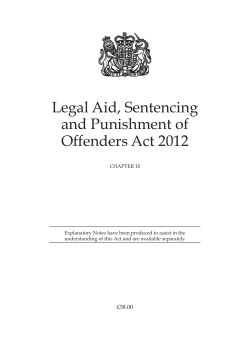Legal Aid, Sentencing and Punishment of