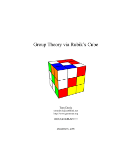 Group Theory via Rubik`s Cube