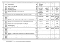 aristotle university of thessaloniki - faculty of fine arts