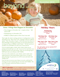 Holiday Hours - Wildfire Credit Union