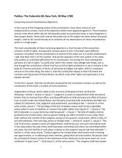 Publius: The Federalist 84, 28 May 1788